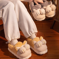 Cute Cat Claw Slippers With Ears