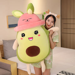 Green Avocado Plush Toy with Blanket