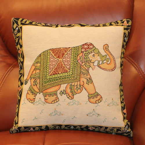 Ethnic style elephant pillowcase double-sided embroidered pillowcase sofa cushion