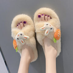 Lindas pantuflas de conejo