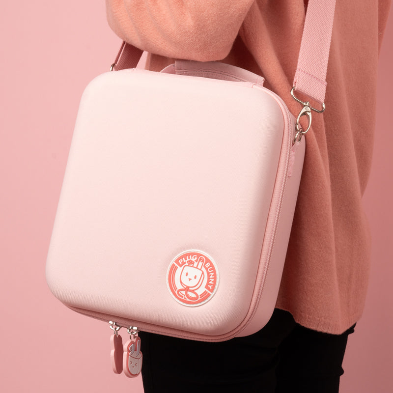 Kawaii Plug Bunny Pink Nintendo Switch Bolsa de almacenamiento de protección completa