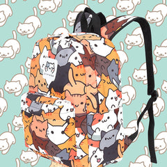 Cute Pastel Cat All-Over Painting Backpack