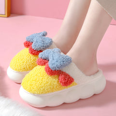 Chaussons en peluche Bowknot