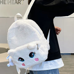 Cute Cat Eyes Furry Backpack