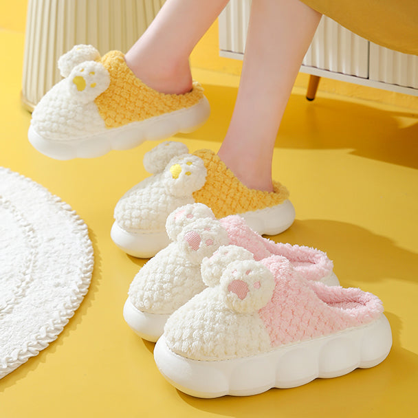 Cute Cat Paw Knit Slipper