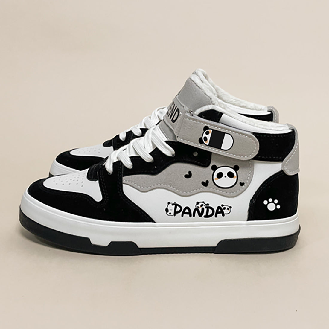 Panda-Plateau-Innenfleece-Sneaker