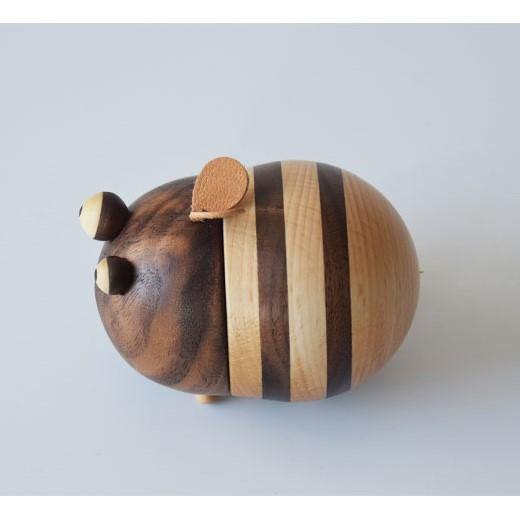 Bee Toothpick Holder Wooden Handmade Table Decorations