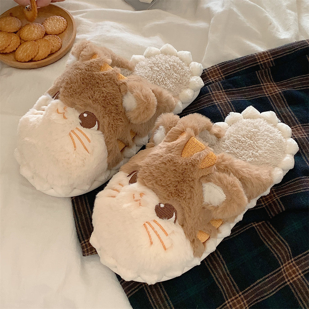 Kawaii Kitty Fuzzy Home Slippers