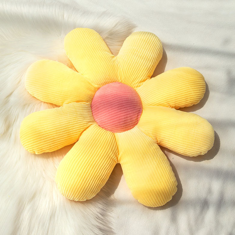 Daisy Flower Soft Plush Pillow Cushion