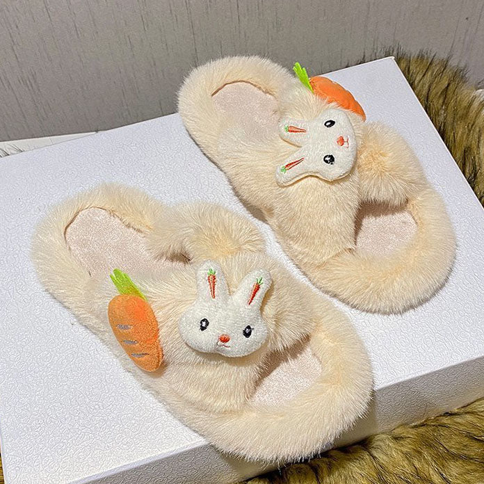 Lindas pantuflas de conejo