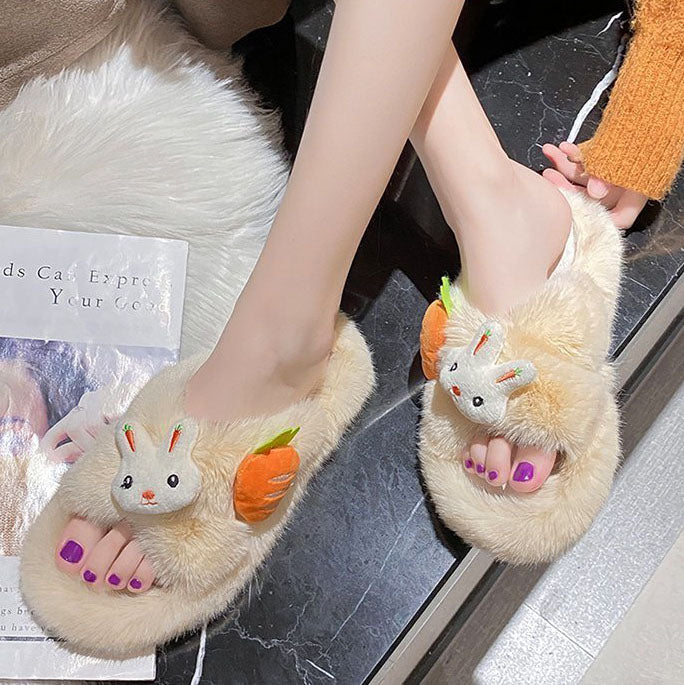 Lindas pantuflas de conejo