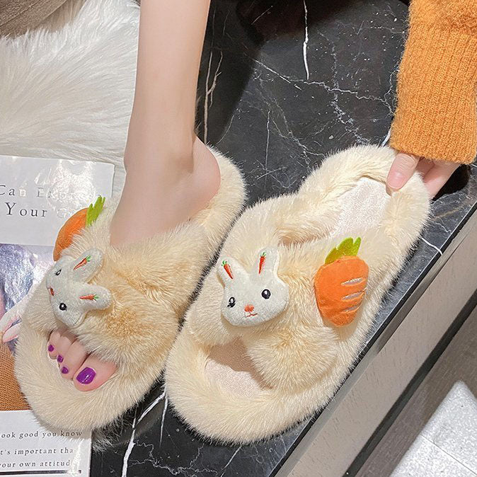 Lindas pantuflas de conejo