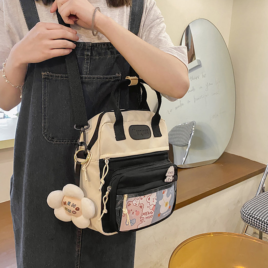 Süße Rucksack-Umhängetasche im japanischen Stil