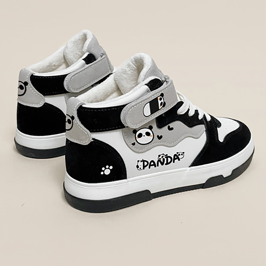 Panda-Plateau-Innenfleece-Sneaker