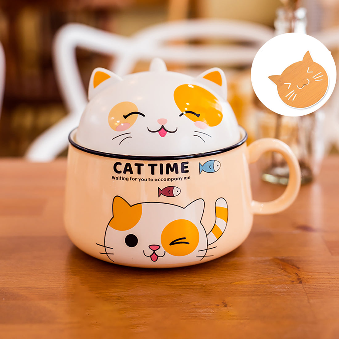 Cute Kitty Ceramic Bowl