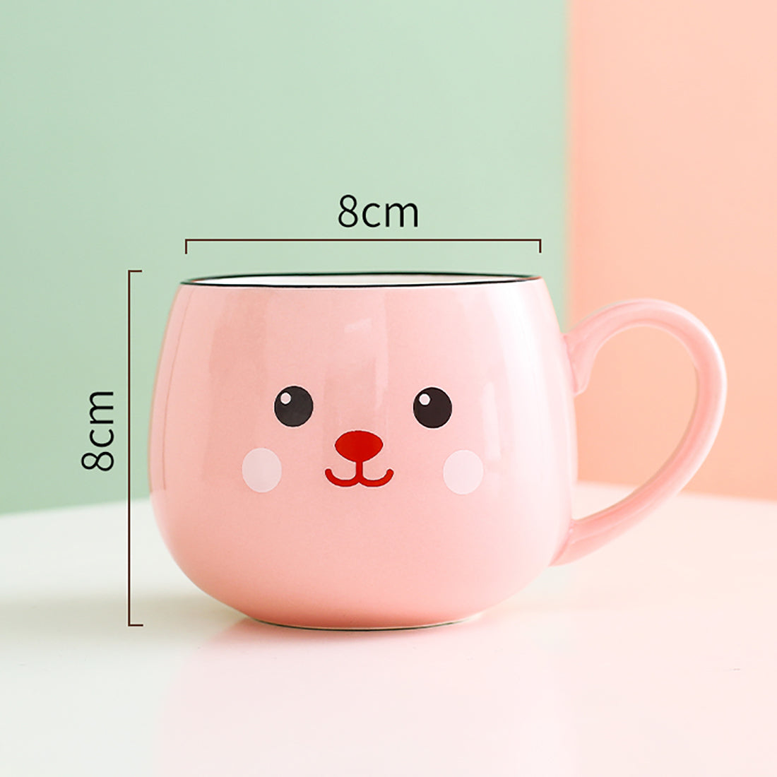 Tasse en céramique de poussin de grenouille d'ours de lapin de dessin animé mignon