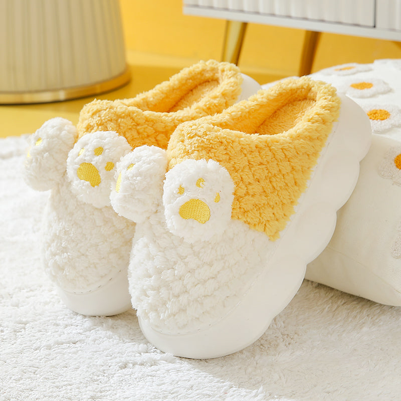 Cute Cat Paw Knit Slipper