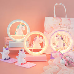 Kawaii Mini Einhorn Pastell Nachtlampe