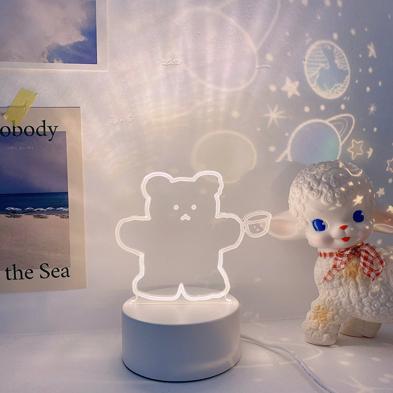 Cute Bear and Dog Strip LED Desk Night Light