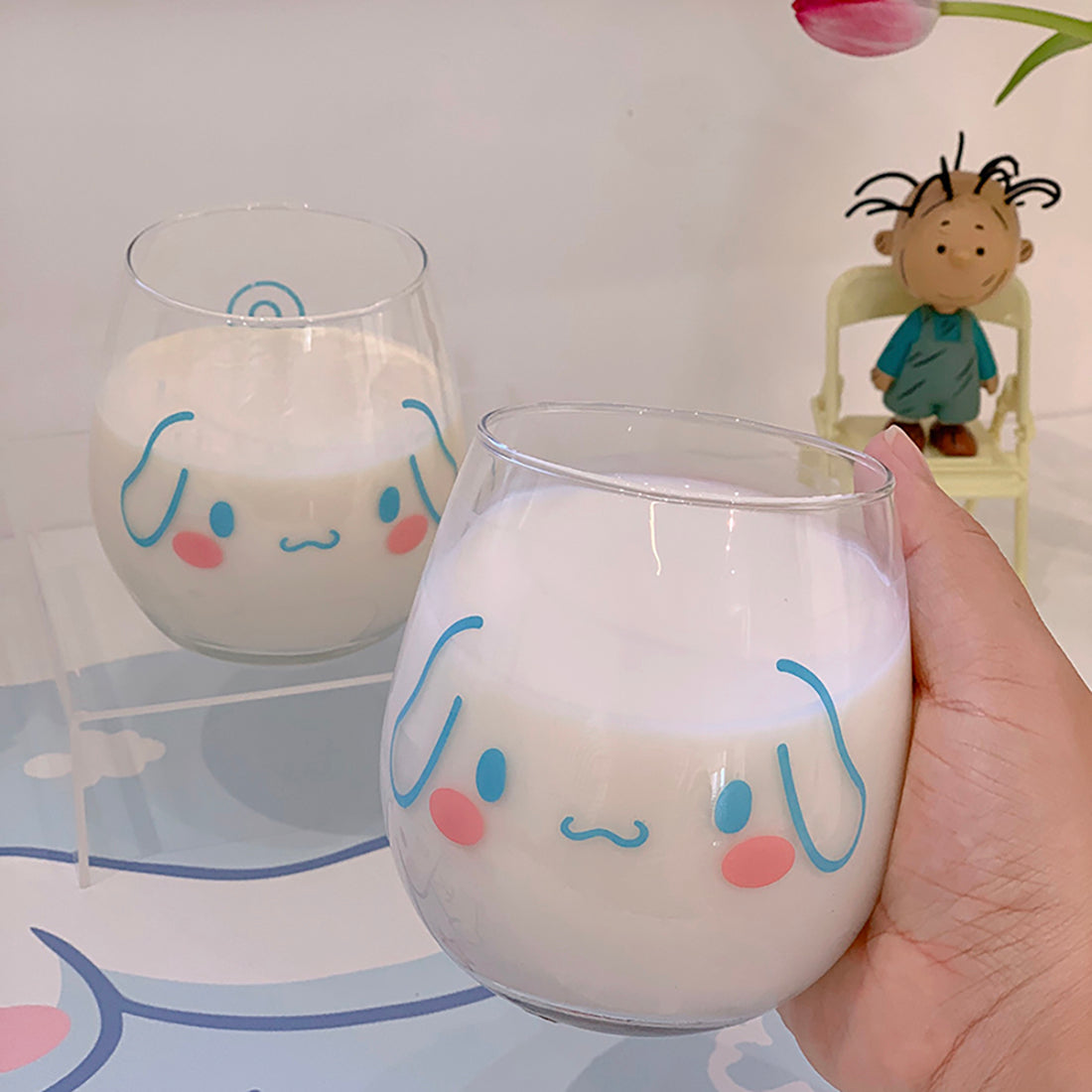 Cute Bunny Glass Cup