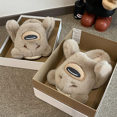 Pantoufles d'ours en peluche