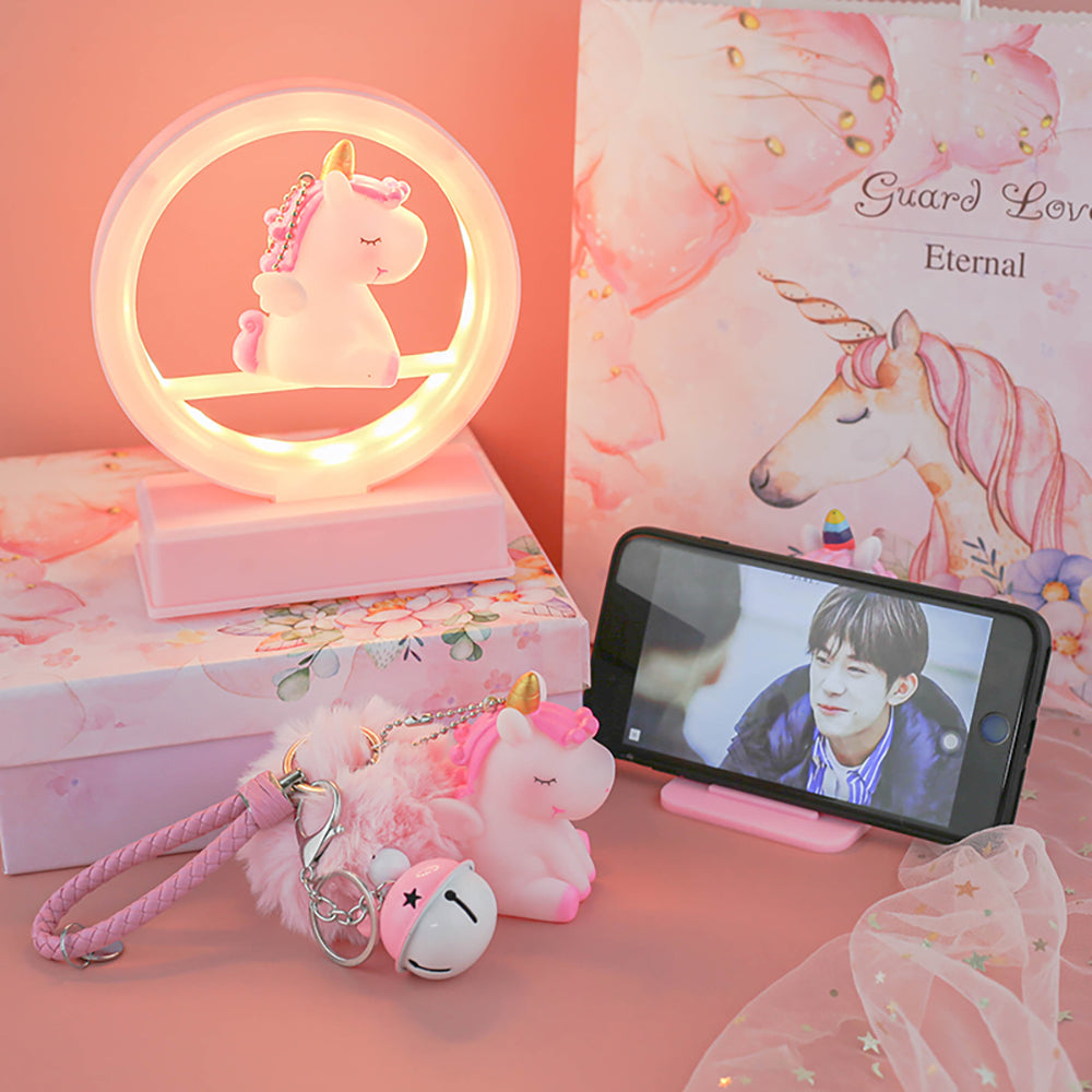 Kawaii Mini Einhorn Pastell Nachtlampe