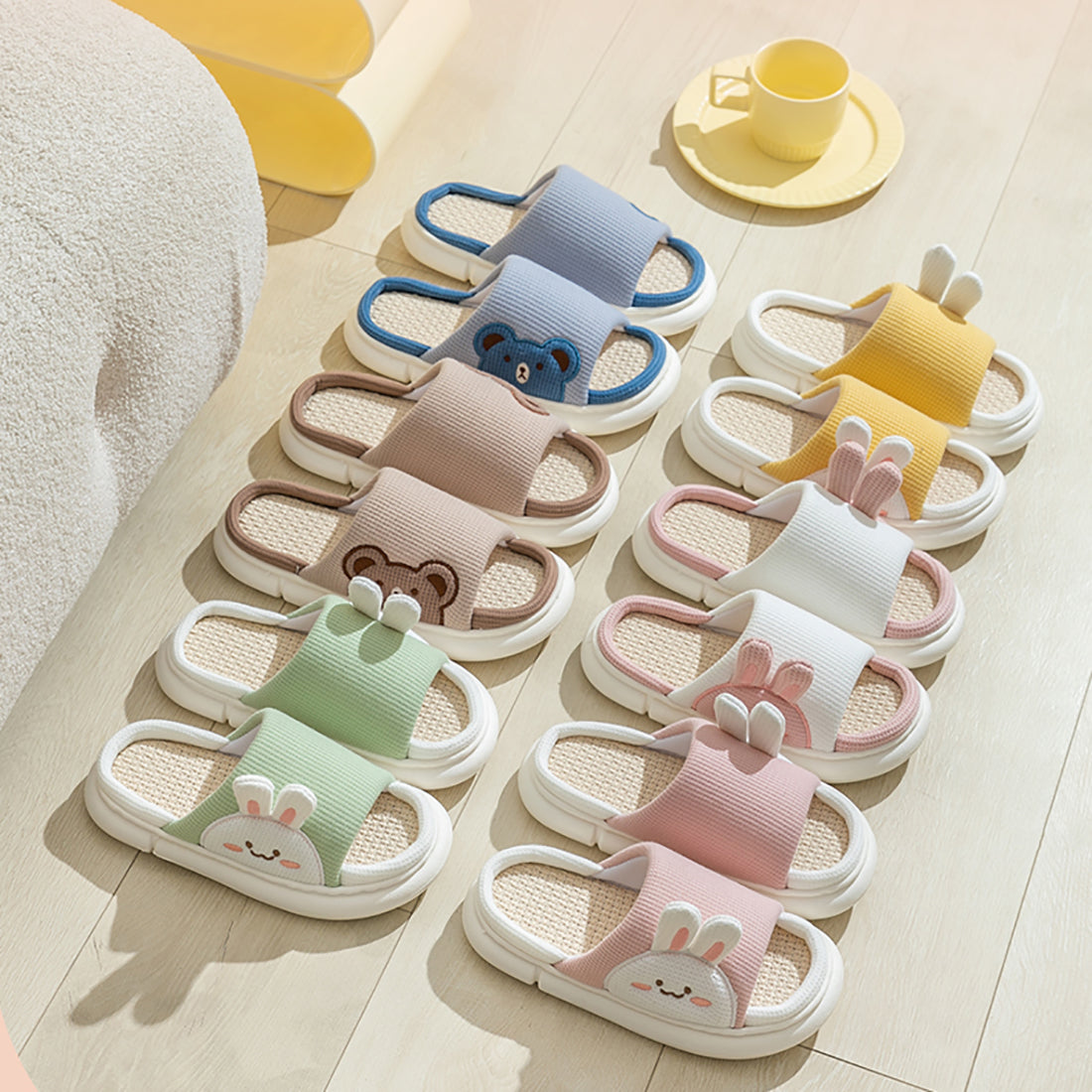 Cute Bunny Linen Summer Sandals