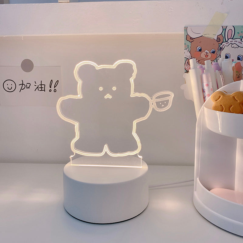 Cute Bear and Dog Strip LED Desk Night Light