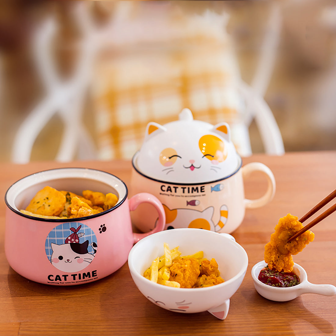 Cute Kitty Ceramic Bowl