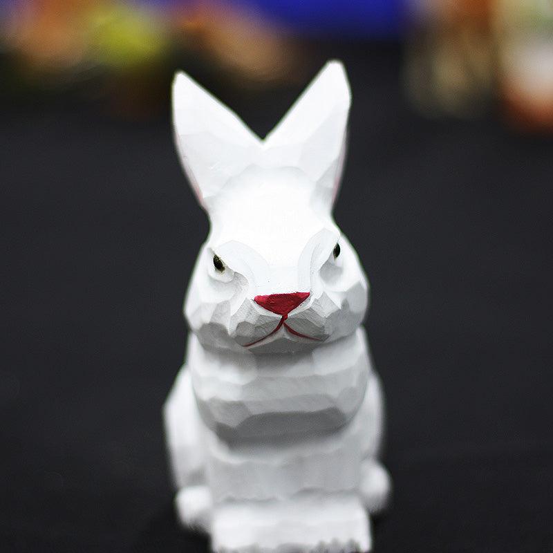 Rabbit Figurine Wooden