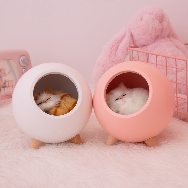 Cute Kitten House Mini luci notturne decorative