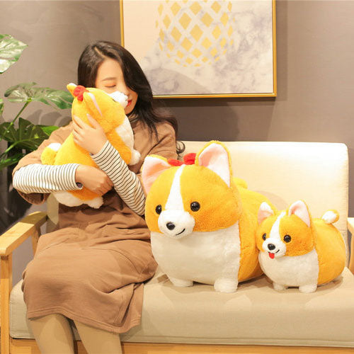 Jouet en peluche mignon Chubby Corgi