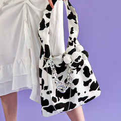 Sac fourre-tout à motif de vache