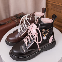 Bear Paw Bow High Ankle Boots