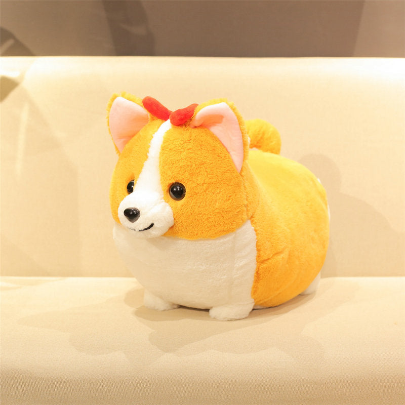 Jouet en peluche mignon Chubby Corgi