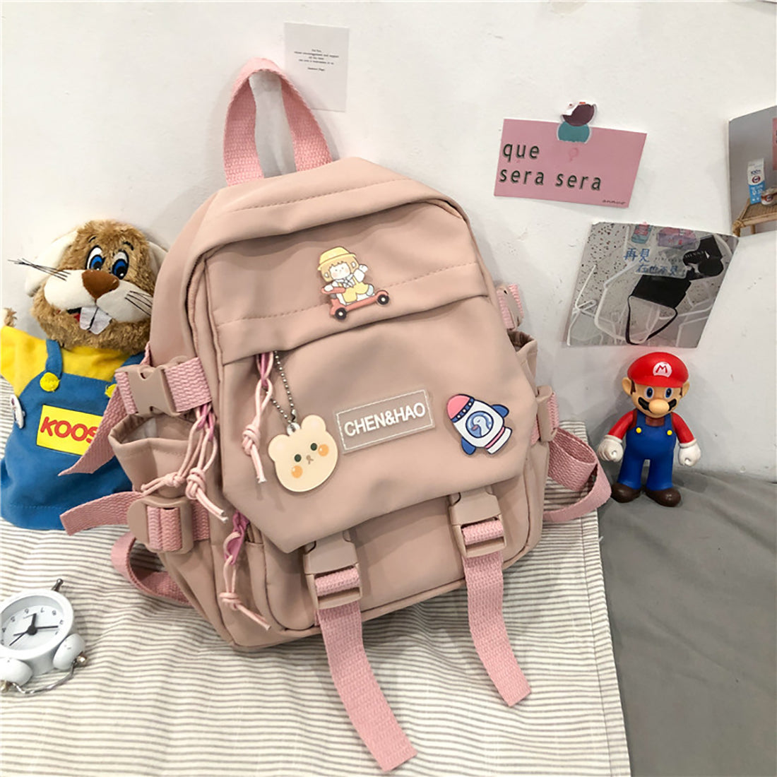 Joli petit sac à dos avec poches