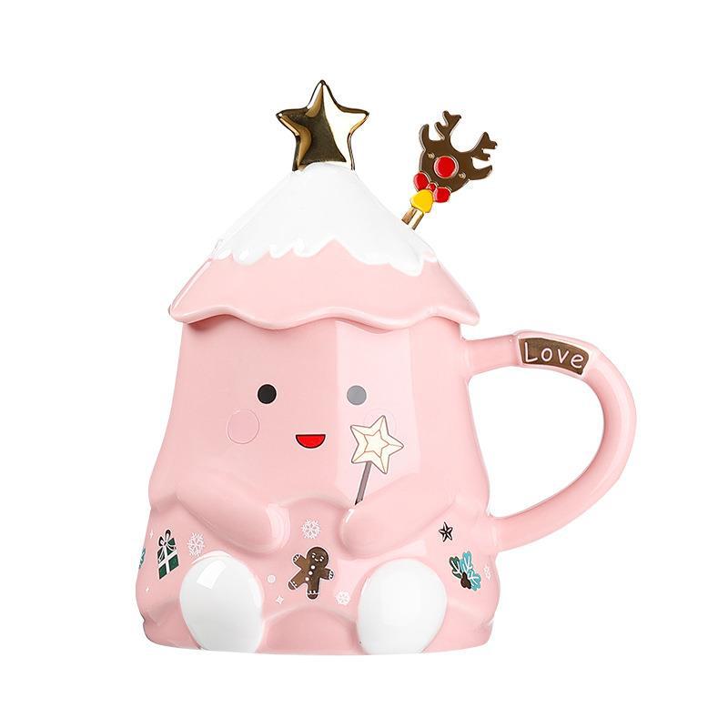 Cute Christmas Tree Shaped Ceramic Mug