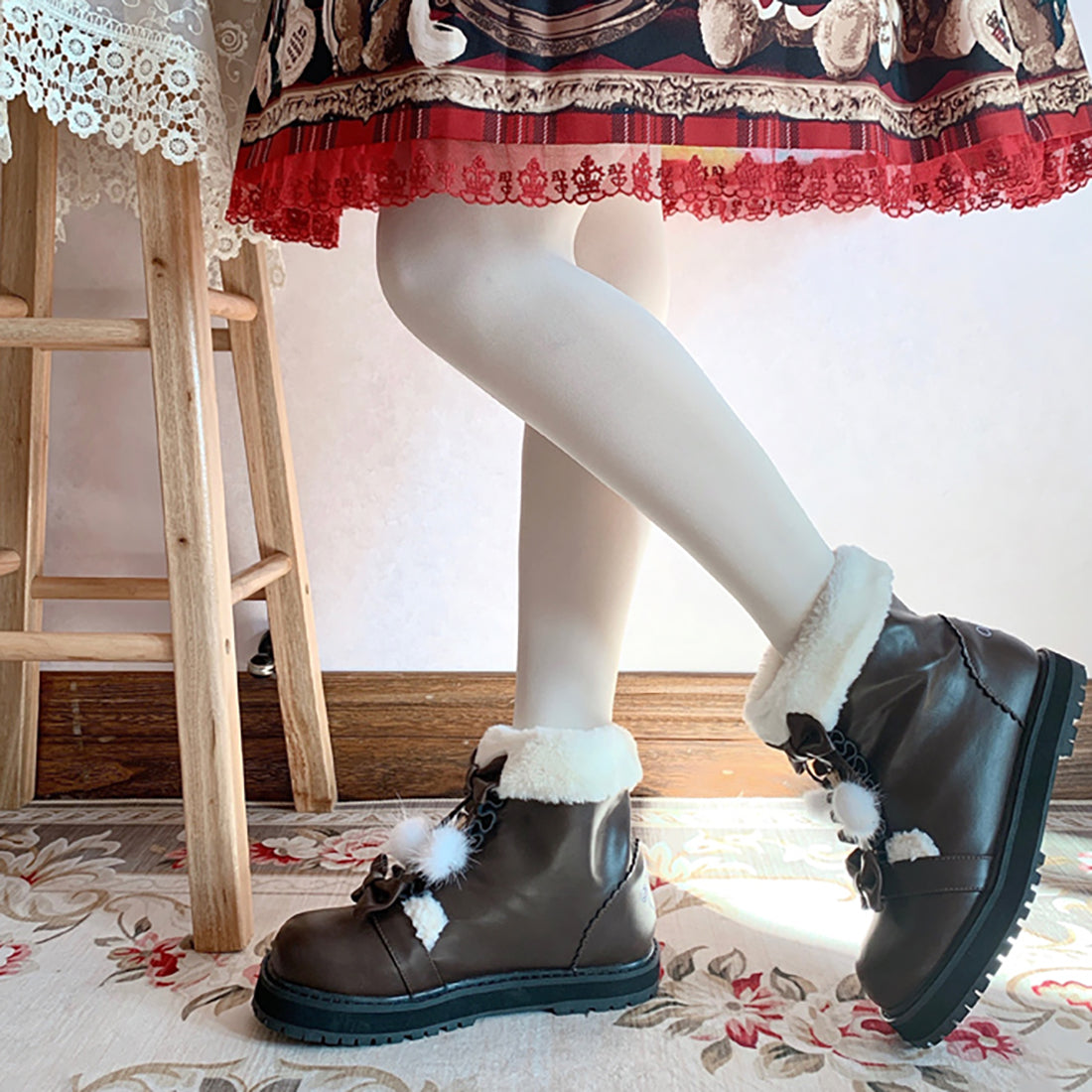 Bottes de neige Fuzzy Ball Lolita