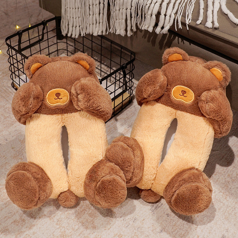 Pantoufles en peluche animaux mignons