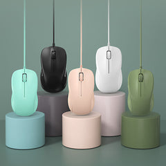 Cute Pastel Color Wired Mouse