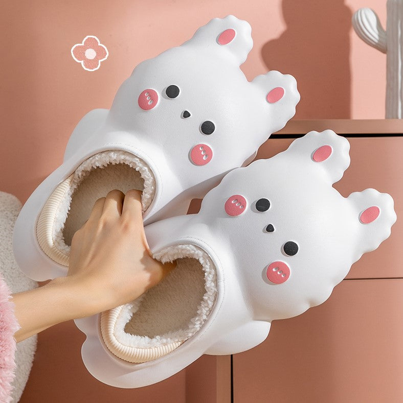 Cute Rabbit Fleece Shoes