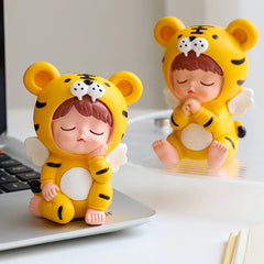 Cute Tiger Suit Baby Mini Figurine