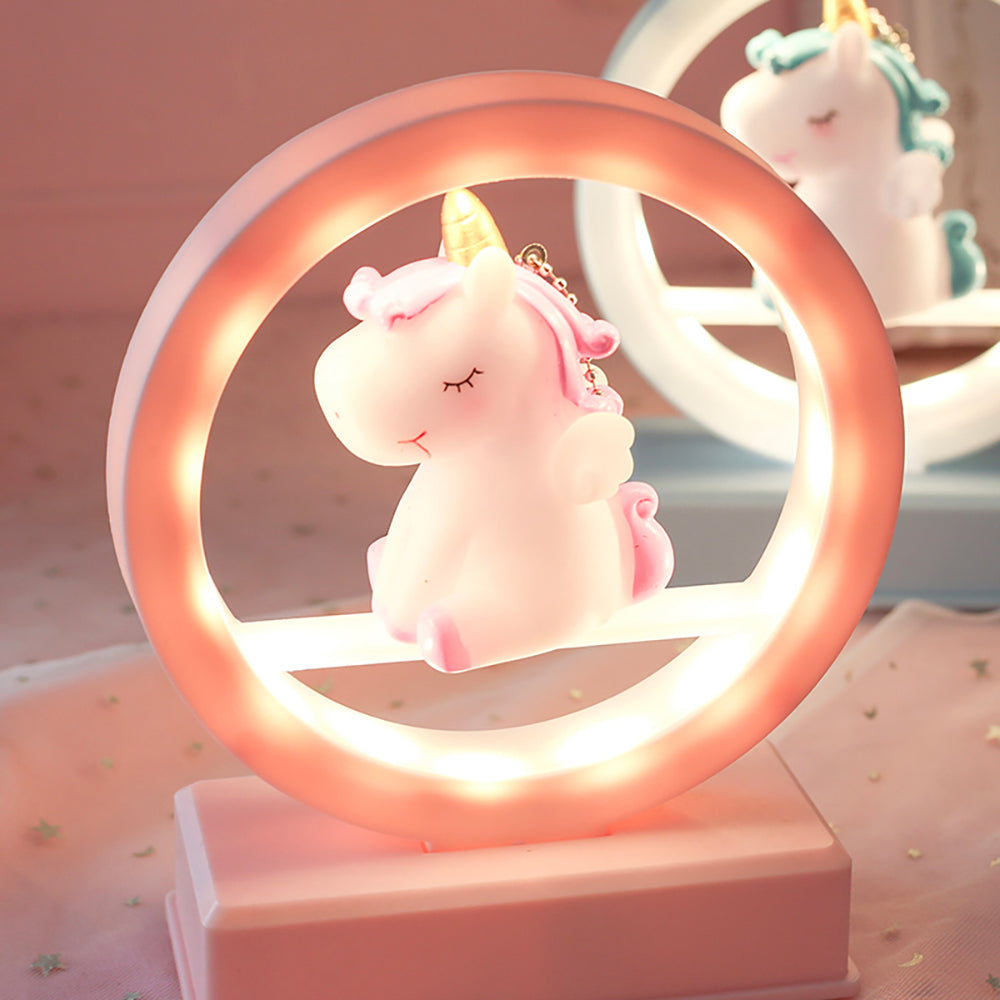 Kawaii Mini Einhorn Pastell Nachtlampe