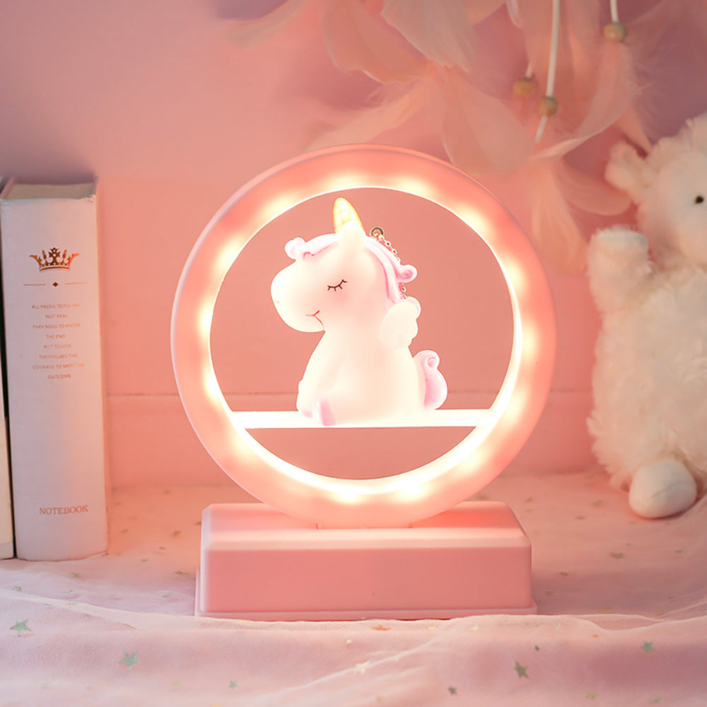 Kawaii Mini Einhorn Pastell Nachtlampe