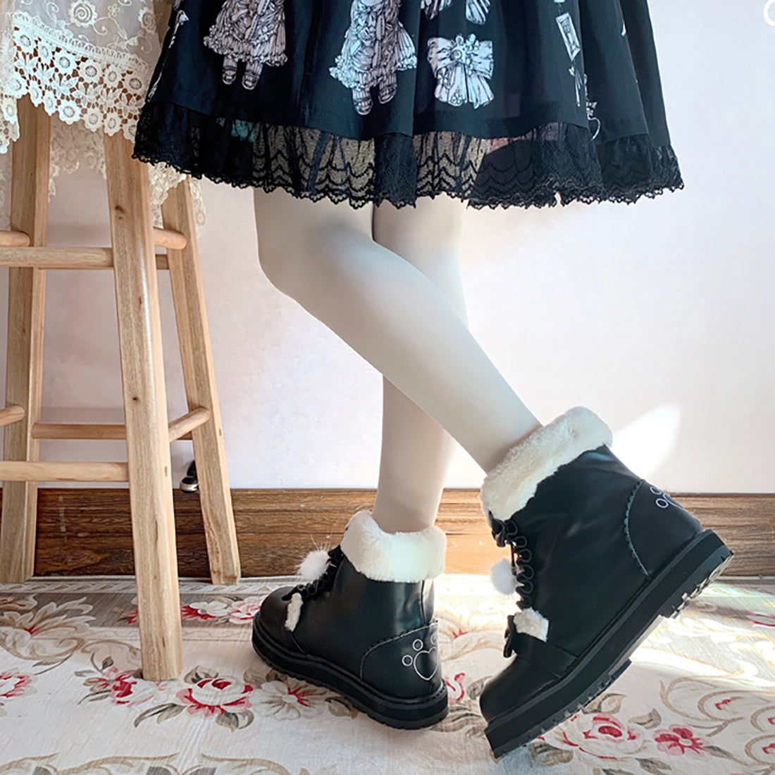 Bottes de neige Fuzzy Ball Lolita