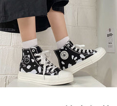 Cute Cow Print Canvas Shoes