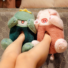 Pantuflas de felpa de animales lindos