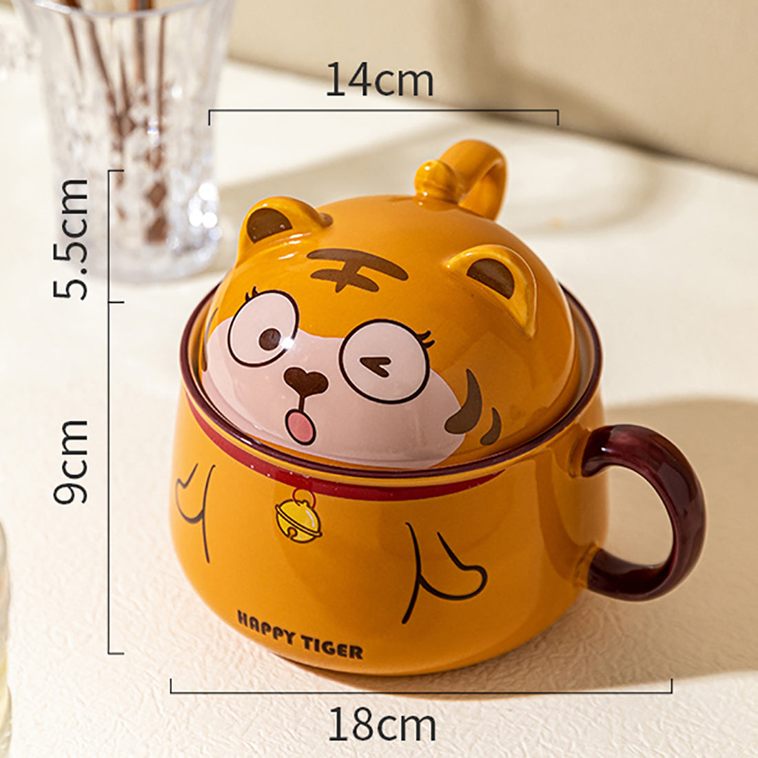 Cartoon Tiger Bear Keramikschale