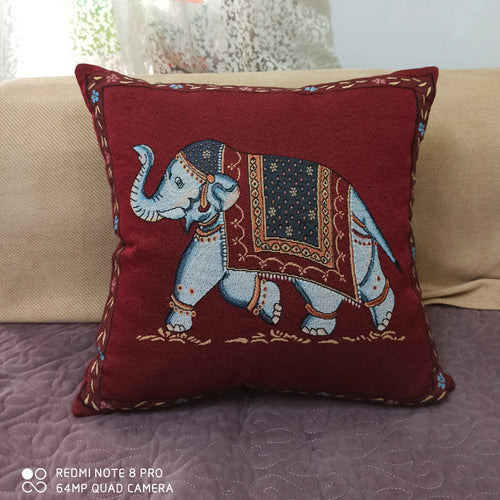 Ethnic style elephant pillowcase double-sided embroidered pillowcase sofa cushion