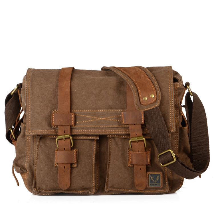 Herren Canvas Messenger Bag Umhängetasche, Umhängetasche, Aktentasche Robuste Pendlertasche, Vintage Alltagstasche als Geschenk